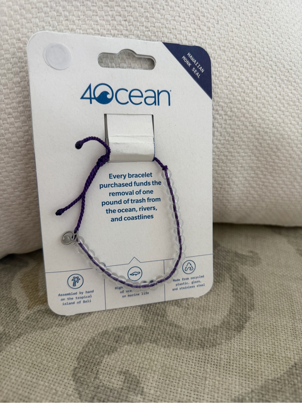 4 Ocean Hawaiian monk seal beaded bracelet